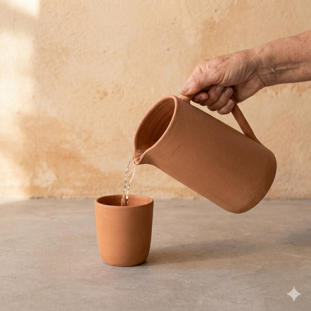 Terracotta Water Pitcher lifestyle